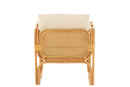Arm Chair+Cushion Rattan/Textile Natural/White - Majorr