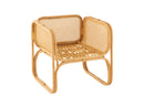 Arm Chair+Cushion Rattan/Textile Natural/White - Majorr