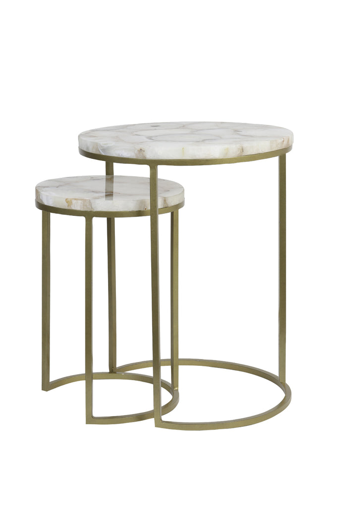 Bijzettafel Axat - Antiek Brons - Ø41+Ø28cm - Majorr