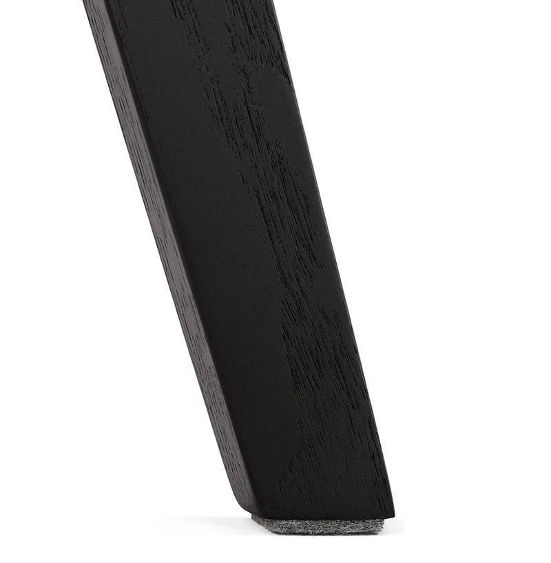Stoel in bruine microfiber 'AXEL' met structuur in zwart hout - Majorr
