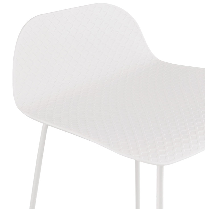 Halfhoge kruk 'BABYLOS MINI' wit design - Majorr