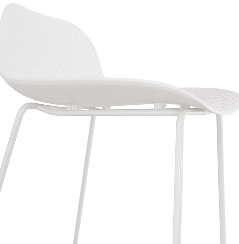 Halfhoge kruk 'BABYLOS MINI' wit design - Majorr