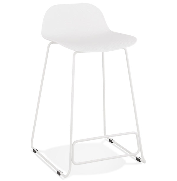 Halfhoge kruk 'BABYLOS MINI' wit design - Majorr