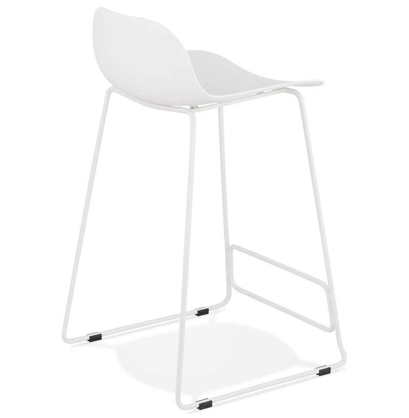 Halfhoge kruk 'BABYLOS MINI' wit design - Majorr