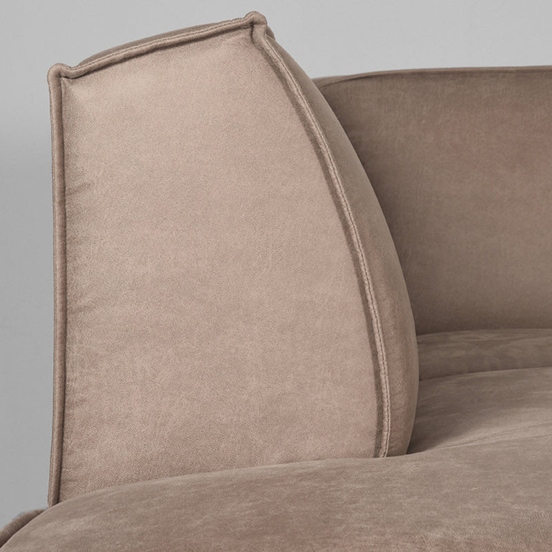 LABEL51 Bank Kay - Taupe - Microfiber - Ottomane + 2,5-Zits - Majorr