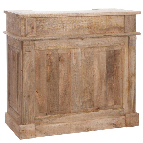 Bar Cabinet 2 Drawers Rectangular Wood Natural - Majorr