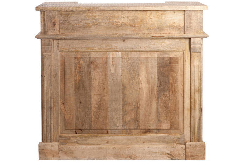 Bar Cabinet 2 Drawers Rectangular Wood Natural - Majorr