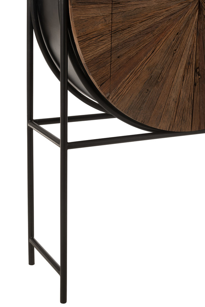 Bar Cabinet Shanil Recycled Wood/Mdf Brown/Black - Majorr