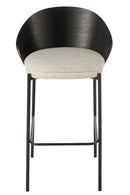 Bar Chair Lone Ply Wood/Metal Black/Grey - Majorr