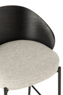Bar Chair Lone Ply Wood/Metal Black/Grey - Majorr