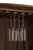 Bar Closet Reyi Mango Wood Dark Brown - Majorr
