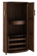 Bar Closet Reyi Mango Wood Dark Brown - Majorr