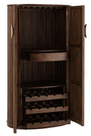Bar Closet Reyi Mango Wood Dark Brown - Majorr