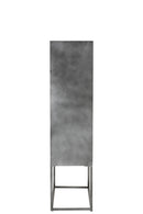 Bar Cabinet Shanil 2 Doors Wood/Iron Natural/Grey - Majorr