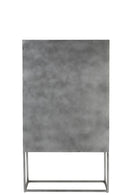 Bar Cabinet Shanil 2 Doors Wood/Iron Natural/Grey - Majorr