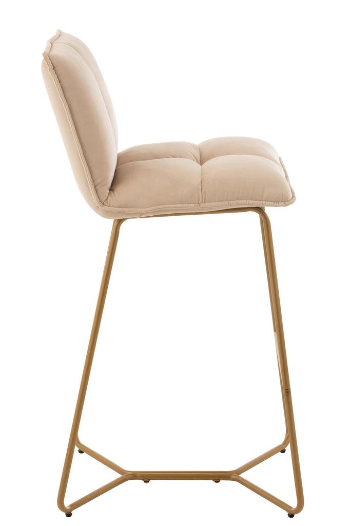 Barchair Pierre Metal/Textile Beige