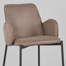 LABEL51 Barkruk Joni - Taupe - Microfiber - Zithoogte 78 cm - Majorr