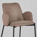 LABEL51 Barkruk Joni - Taupe - Microfiber - Zithoogte 65 cm - Majorr