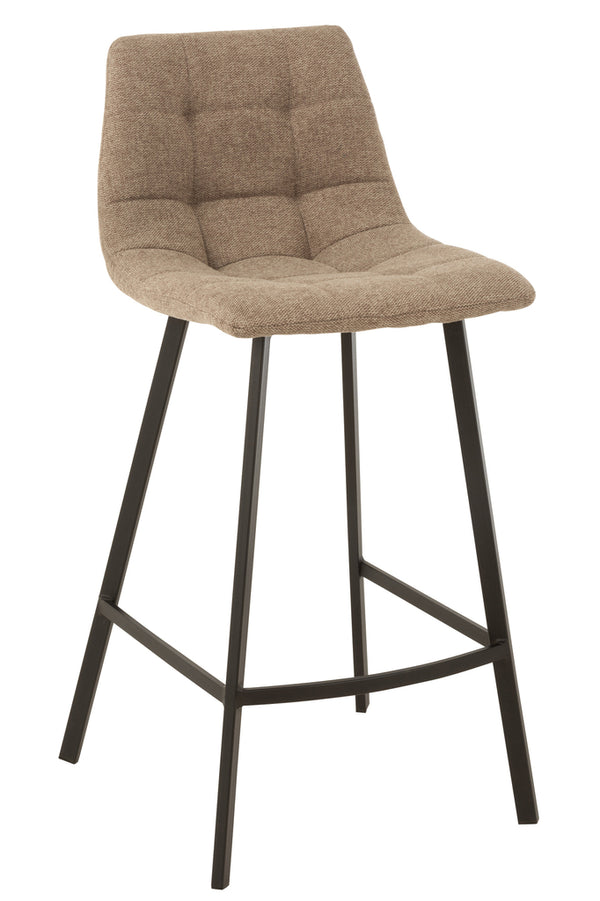 Barstool Stephane  Textile/Metal Beige - Majorr