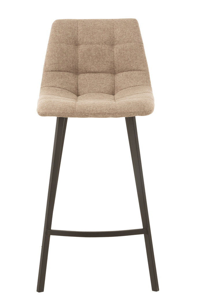 Barstool Stephane  Textile/Metal Beige - Majorr