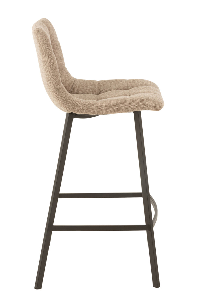 Barstool Stephane  Textile/Metal Beige - Majorr