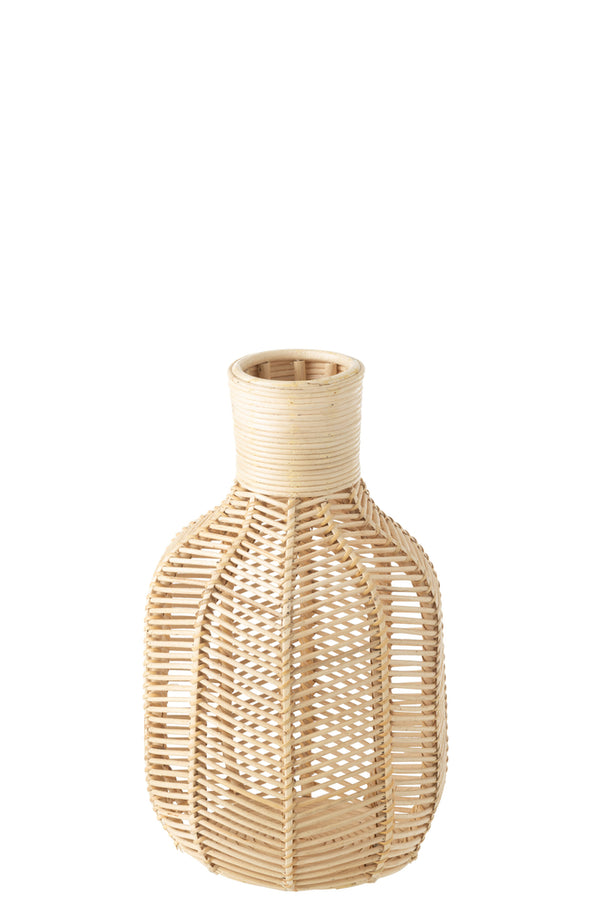 Basket Bottle Raffia Natural - Majorr