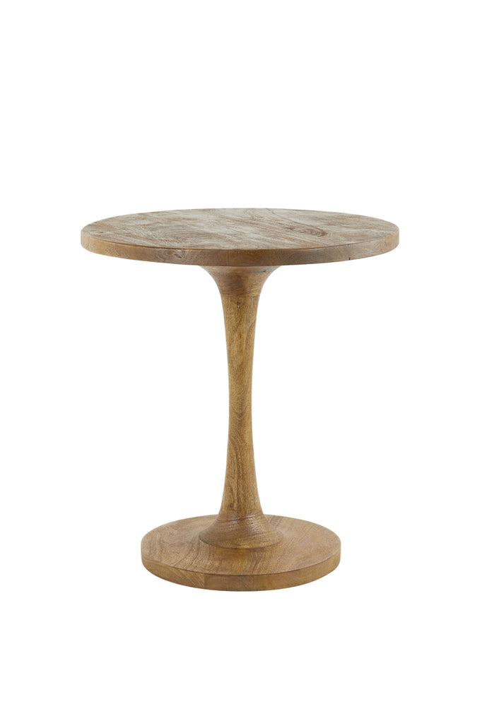 Side table 50x55 cm BICABA wood matt dark brown - Majorr