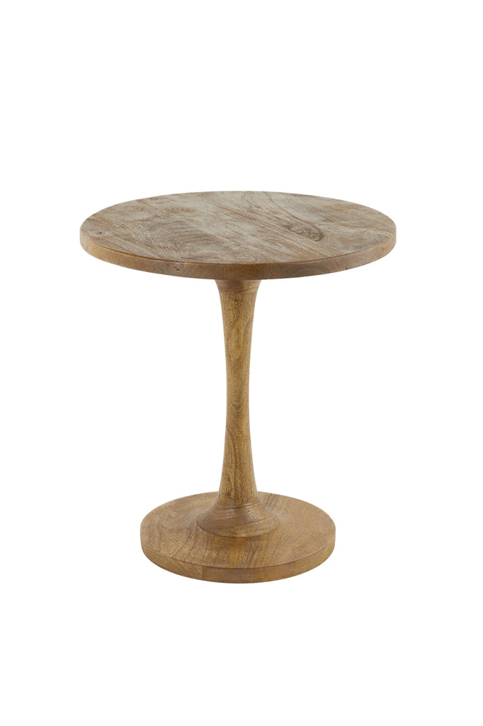 Side table 50x55 cm BICABA wood matt dark brown - Majorr