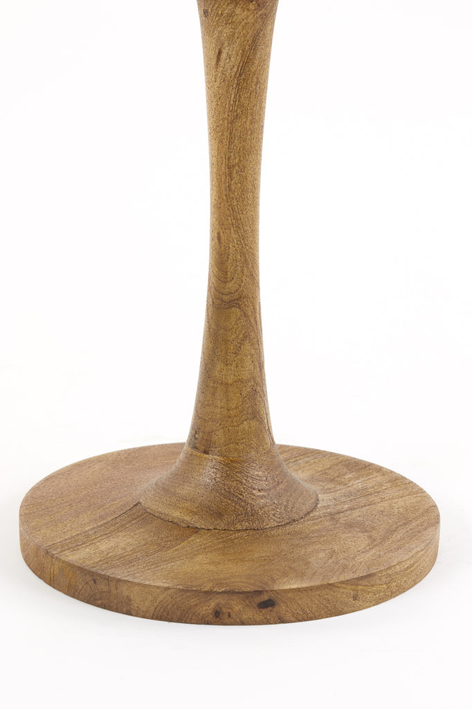 Side table 50x55 cm BICABA wood matt dark brown - Majorr