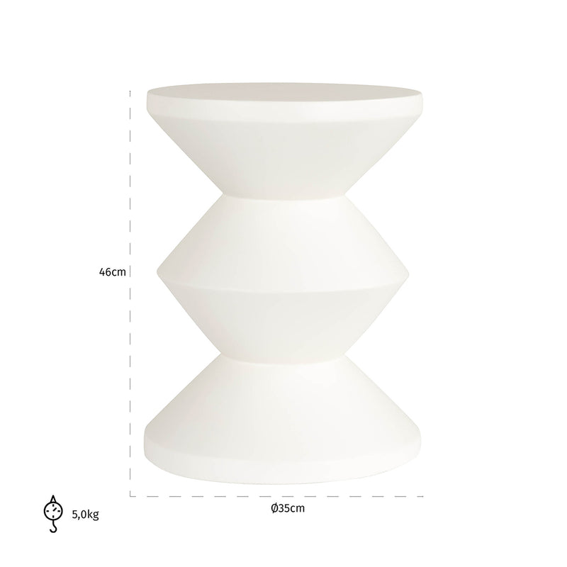 Bijzettafel Bloomstone Diablo 34Ø (White) - Majorr