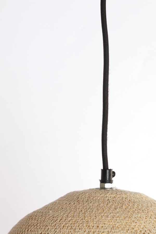 Hanging lamp 24x32 cm BOLSENA seagrass natural+cream - Majorr