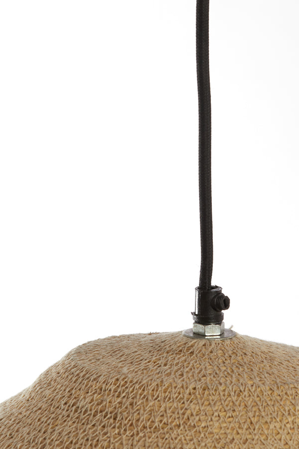 Hanging lamp 36x48 cm BOLSENA seagrass natural+cream - Majorr