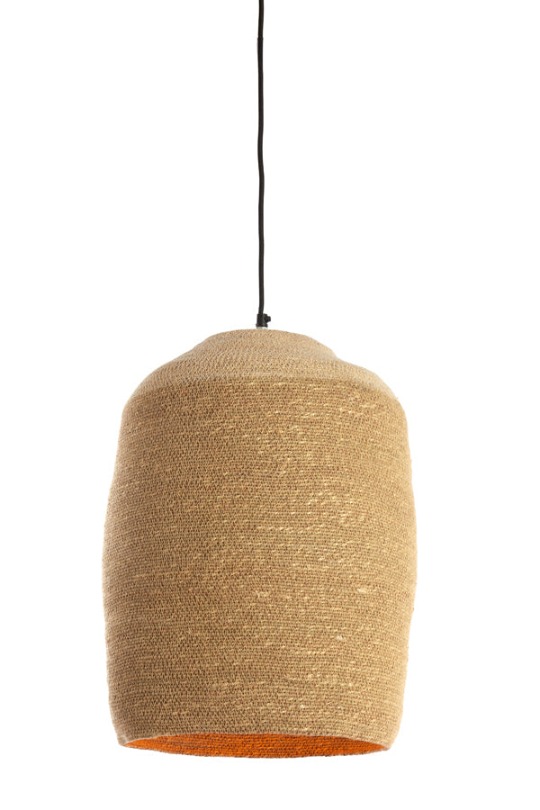 Hanging lamp 36x48 cm BOLSENA seagrass natural+cream - Majorr