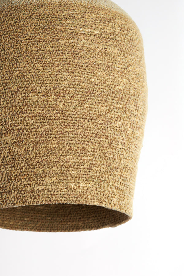 Hanging lamp 24x32 cm BOLSENA seagrass natural+cream - Majorr