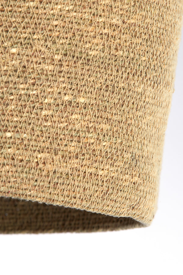 Hanging lamp 24x32 cm BOLSENA seagrass natural+cream - Majorr