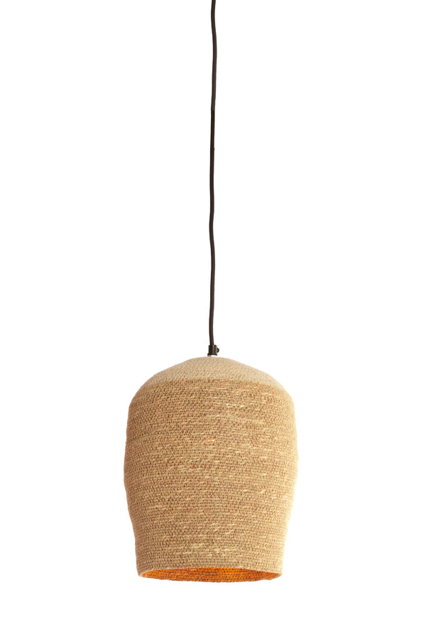 Hanging lamp 24x32 cm BOLSENA seagrass natural+cream - Majorr