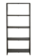 Bookcase 4 Shelves Recycle Teak Black - Majorr