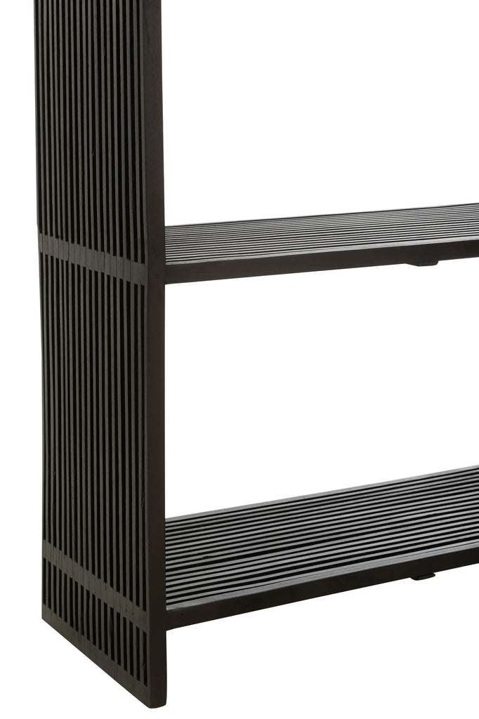 Bookcase 4 Shelves Recycle Teak Black - Majorr