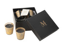Box Of 4 Scented Candle M-Chic Glass Gold/Black-20H - Majorr