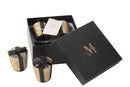 Box Of 4 Scented Candle M-Chic Glass Gold/Black-20H - Majorr