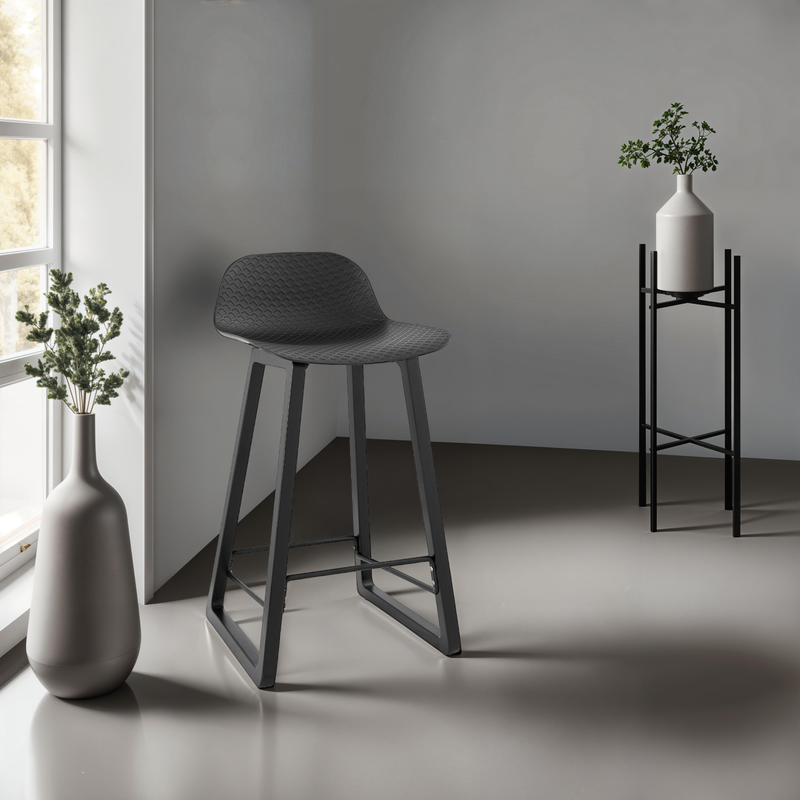 Halfhoge kruk 'SASHIMI MINI' zwart design - Majorr