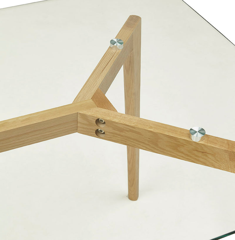 Petite table / bureau droit 'BUGY' en verre - 120x80 cm