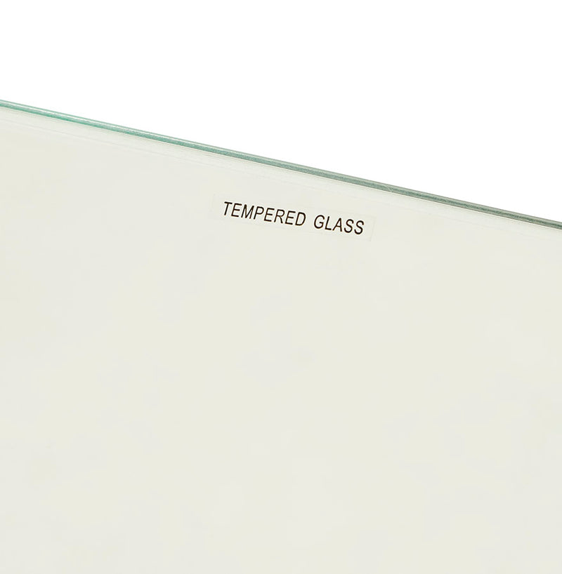 Petite table / bureau droit 'BUGY' en verre - 120x80 cm