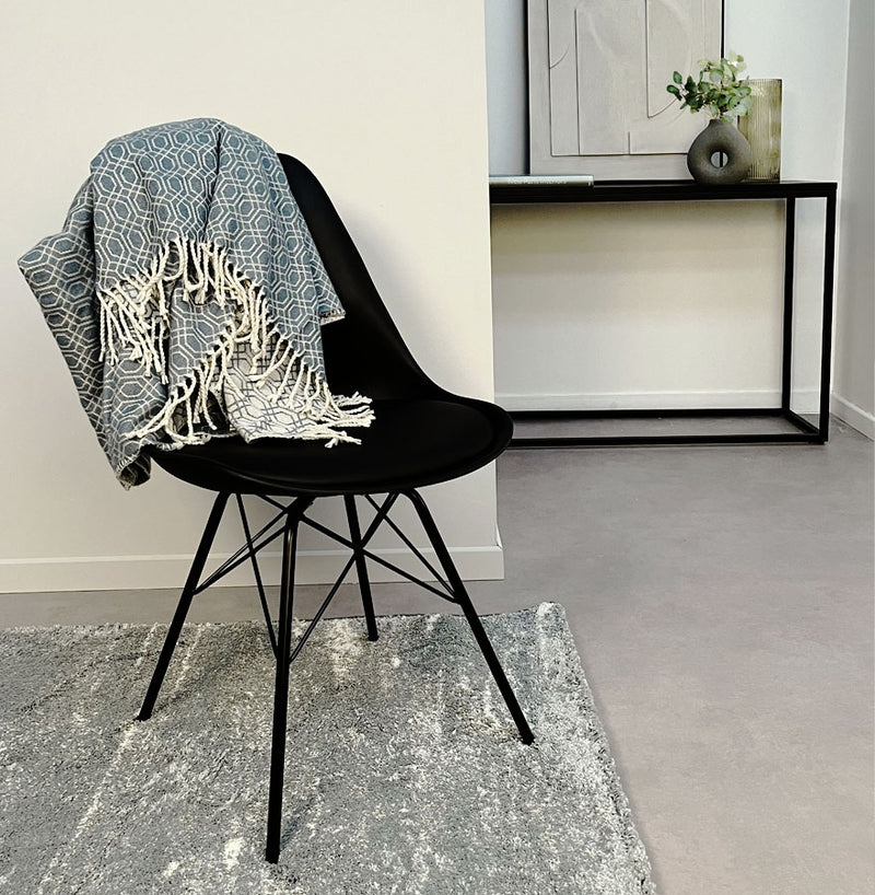 Design stoel 'BYBLOS' zwart industriële stijl - Majorr