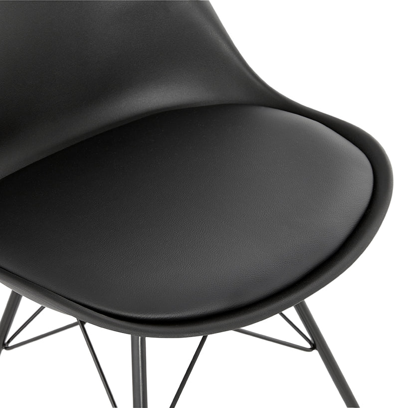 Design stoel 'BYBLOS' zwart industriële stijl - Majorr