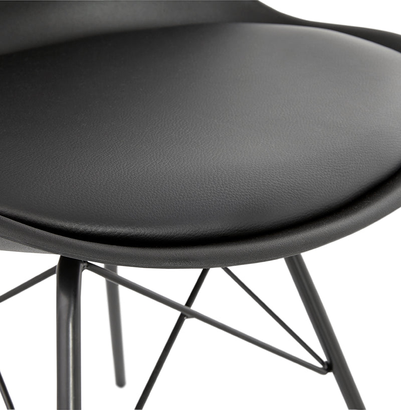 Design stoel 'BYBLOS' zwart industriële stijl - Majorr