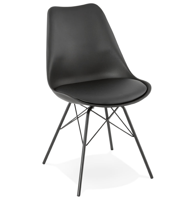 Design stoel 'BYBLOS' zwart industriële stijl - Majorr