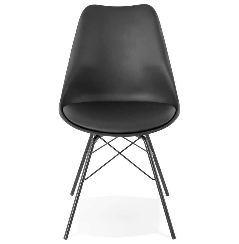 Design stoel 'BYBLOS' zwart industriële stijl - Majorr