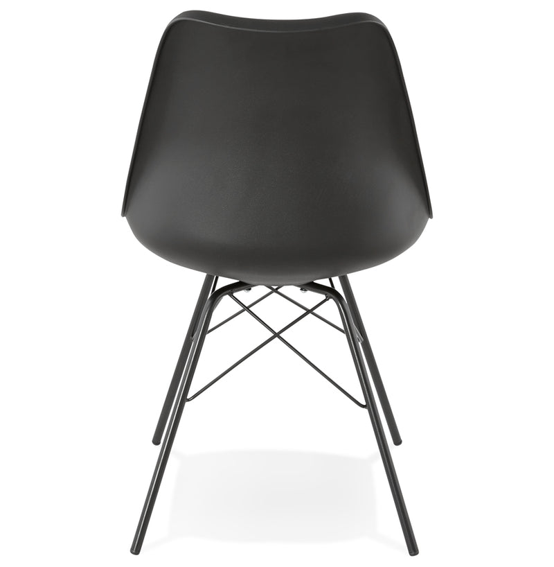 Design stoel 'BYBLOS' zwart industriële stijl - Majorr