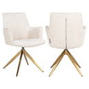 Draaistoel met arm Dakota beige chenille - Majorr